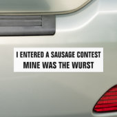 Wurst Sausage est Ever Bumpersticker (Op auto)