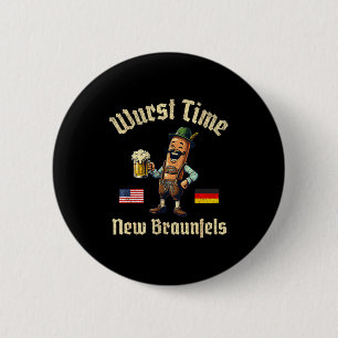 Wurst Tijd Wurst Feest Duits Bier Festival Nieuw B Ronde Button 5,7 Cm