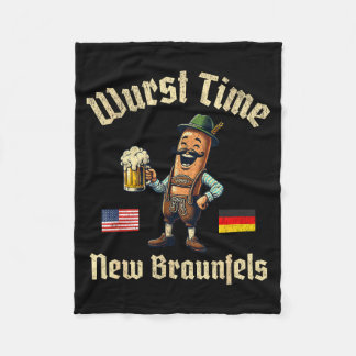 Wurst Time Wurst Fest German Beer Festival New Bra Fleece Deken