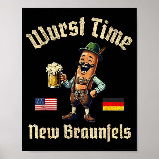 Wurst Time Wurst Fest German Beer Festival New Bra Poster (Voorkant)
