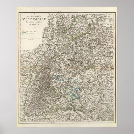 Wurtemberg, Baden Poster (Voorkant)