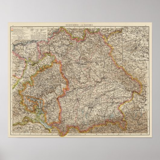 Wurtemberg, Beieren Poster (Voorkant)