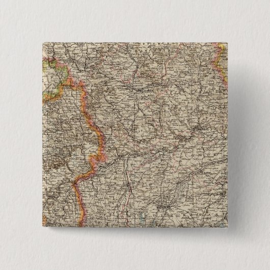Wurtemberg, Beieren Vierkante Button 5,1 Cm (Voorkant)