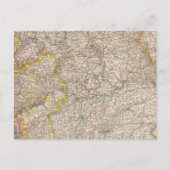 Wurttemberg, Bayern Atlas Map of Germany Briefkaart (Voorkant)