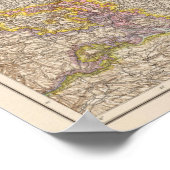 Wurttemberg, Bayern Atlas Map of Germany Poster (Hoek)