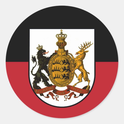 Württemberg Ronde Sticker (Voorkant)