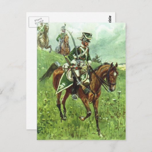 Württemberger Dragoon Briefkaart (Voorkant / Achterkant)