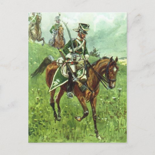 Württemberger Dragoon Briefkaart (Voorkant)
