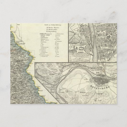 Wurzburg, Beieren, Regensburg Briefkaart (Voorkant)