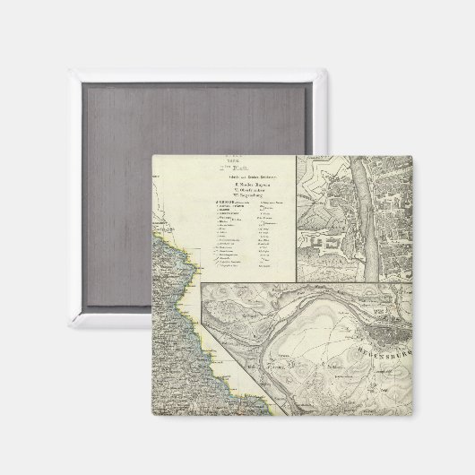 Wurzburg, Beieren, Regensburg Magneet (Voorkant / Achterkant)