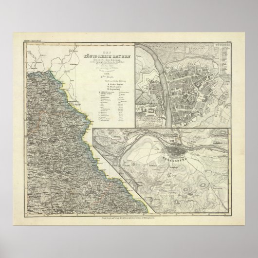 Wurzburg, Beieren, Regensburg Poster (Voorkant)