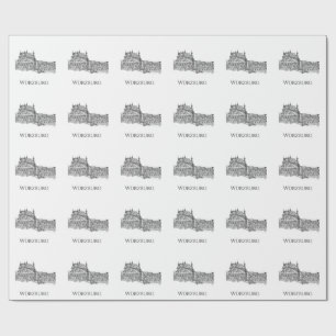 Würzburg Beieren Stadsgezicht Minimalistische Lijn Cadeaupapier
