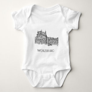 Würzburg Beieren Stadsgezicht Minimalistische Lijn Romper