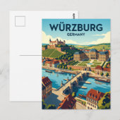 Würzburg Duitsland Briefkaart (Voorkant / Achterkant)