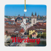 Wurzburg Duitsland kerstversiering Keramisch Ornament (Achterkant)