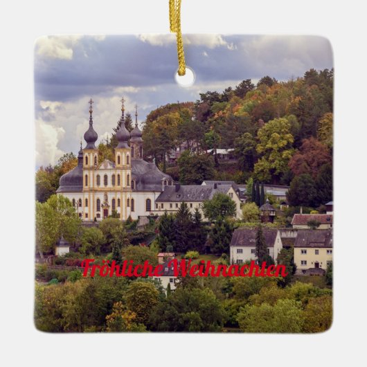 Wurzburg Duitsland kerstversiering Keramisch Ornament (Voorkant)