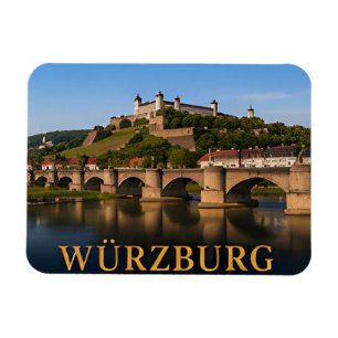 Würzburg Duitsland Romantische Reisbestemming Magneet