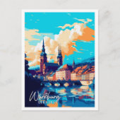 Wurzburg Duitsland vintage reisillustratie Briefkaart (Voorkant)