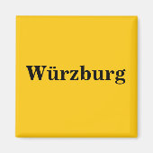 Würzburg Magnet Schild Gold Gleb (Voorkant)