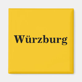 Würzburg  Magnet Schild Gold Gleb