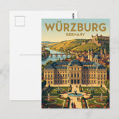 Würzburg Residence Duitsland Briefkaart (Voorkant / Achterkant)
