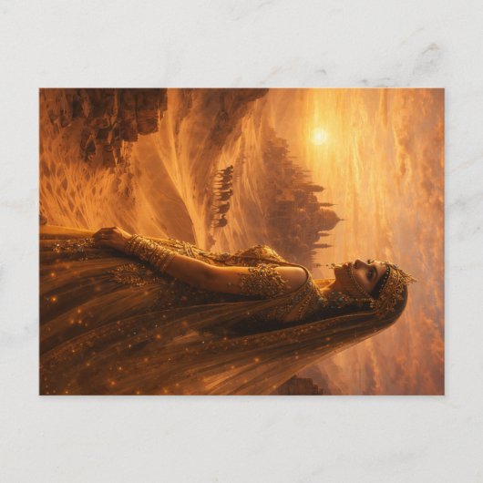 Wüstenprinzessin im Abendrot Briefkaart (Voorkant)