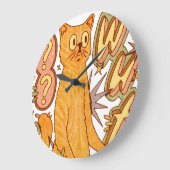 Wut? / An Orange Cat Illustration Grote Klok (Hoek)