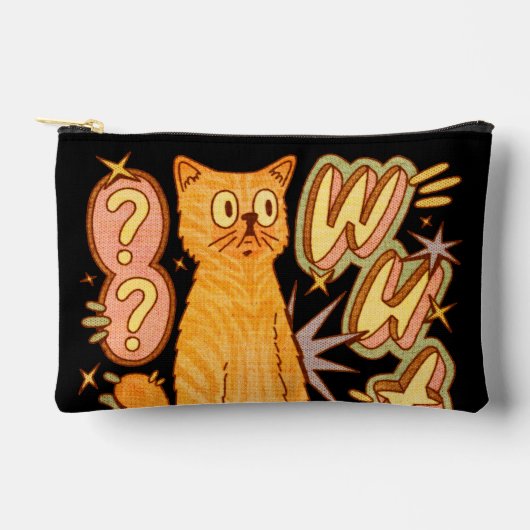 Wut? / Een Oranje kattenillustratie Etui (Voorkant)