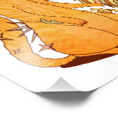 Wut? / Een Oranje kattenillustratie Foto Afdruk (Hoek)