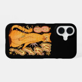 Wut? / Een Oranje kattenillustratie iPhone 16 Hoesje (Achterkant horizontaal)