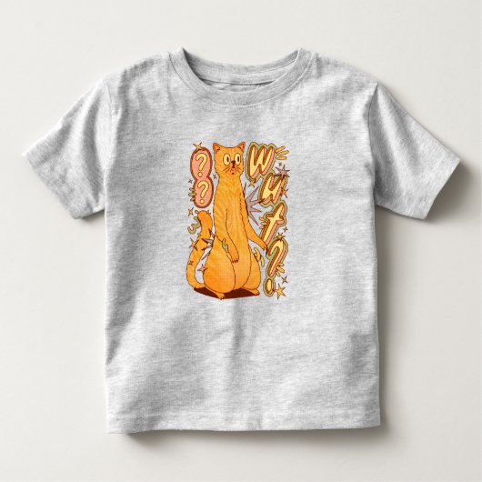 Wut? / Een Oranje kattenillustratie Kinder Shirts (Voorkant)