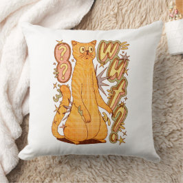 Wut? / Een Oranje kattenillustratie Kussen
