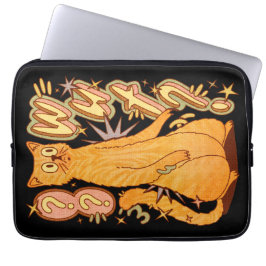 Wut? / Een Oranje kattenillustratie Laptop Sleeve