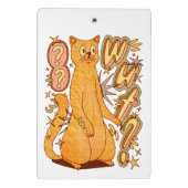 Wut? / Een Oranje kattenillustratie Mini Klembord (Achterkant)