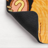 Wut? / Een Oranje kattenillustratie Muismat (Hoek)