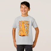 Wut? / Een Oranje kattenillustratie T-shirt (Voorkant volledig)