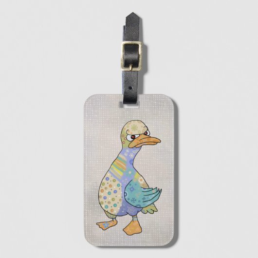 wütende Ente   Bagagelabel (Voorkant (verticaal))