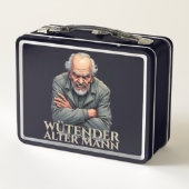 Wütender Alter Mann – Cartoon-illustratie (Achterkant)