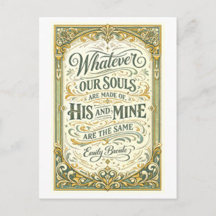 Wuthering Heights Bronte citaat Briefkaart