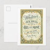 Wuthering Heights Bronte Quote Briefkaart (Voorkant / Achterkant)