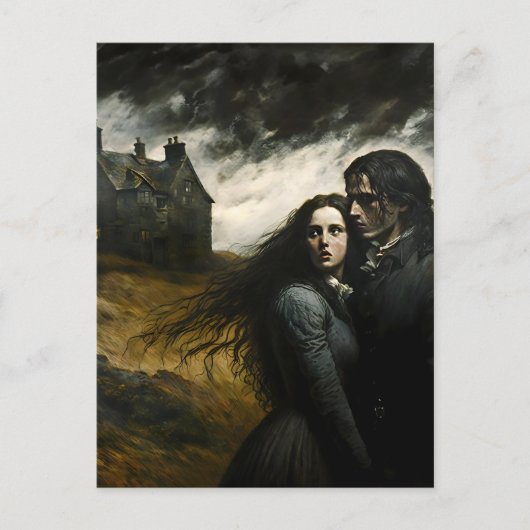 Wuthering Heights, Emily Bronte Gothic Literatuur Briefkaart (Voorkant)