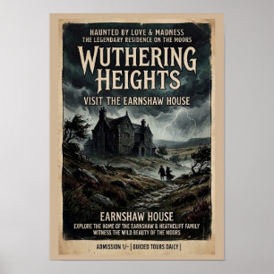 Wuthering Heights Gotische Heide Retro Reisposter Poster