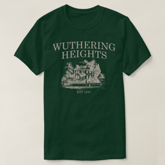 Wuthering Heights Heathcliff boekenachtige Bronte  T-shirt (Design voorkant)