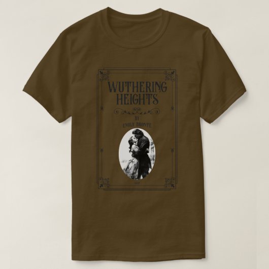 Wuthering Heights Heathcliff boekenachtige Bronte T-shirt (Design voorkant)