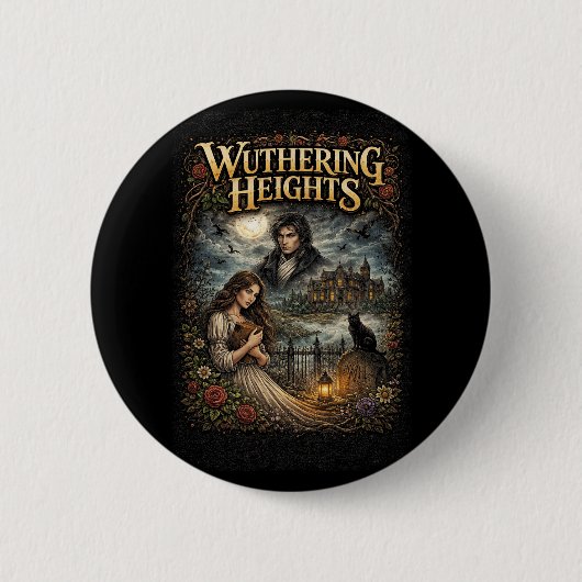 Wuthering Heights Ronde Button 5,7 Cm (Voorkant)