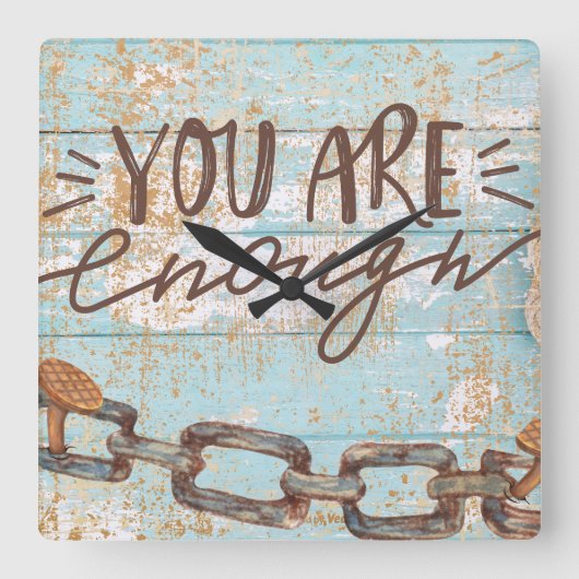 Wuurklok Vierkante Klok (Voorkant)