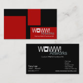 Wuw! Stijlvol sjabloon voor visitekaartjes (Voorkant / Achterkant)