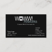 Wuw! Stijlvol sjabloon voor visitekaartjes (Achterkant)