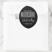 Wuwelijkheidsetiket/Jubileum Moonshine Ronde Sticker (Tas)