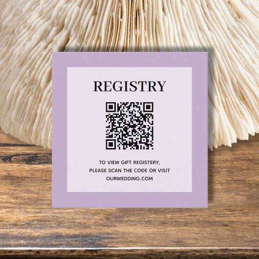 Wuwelijks register QR Code Lavender Informatiekaartje